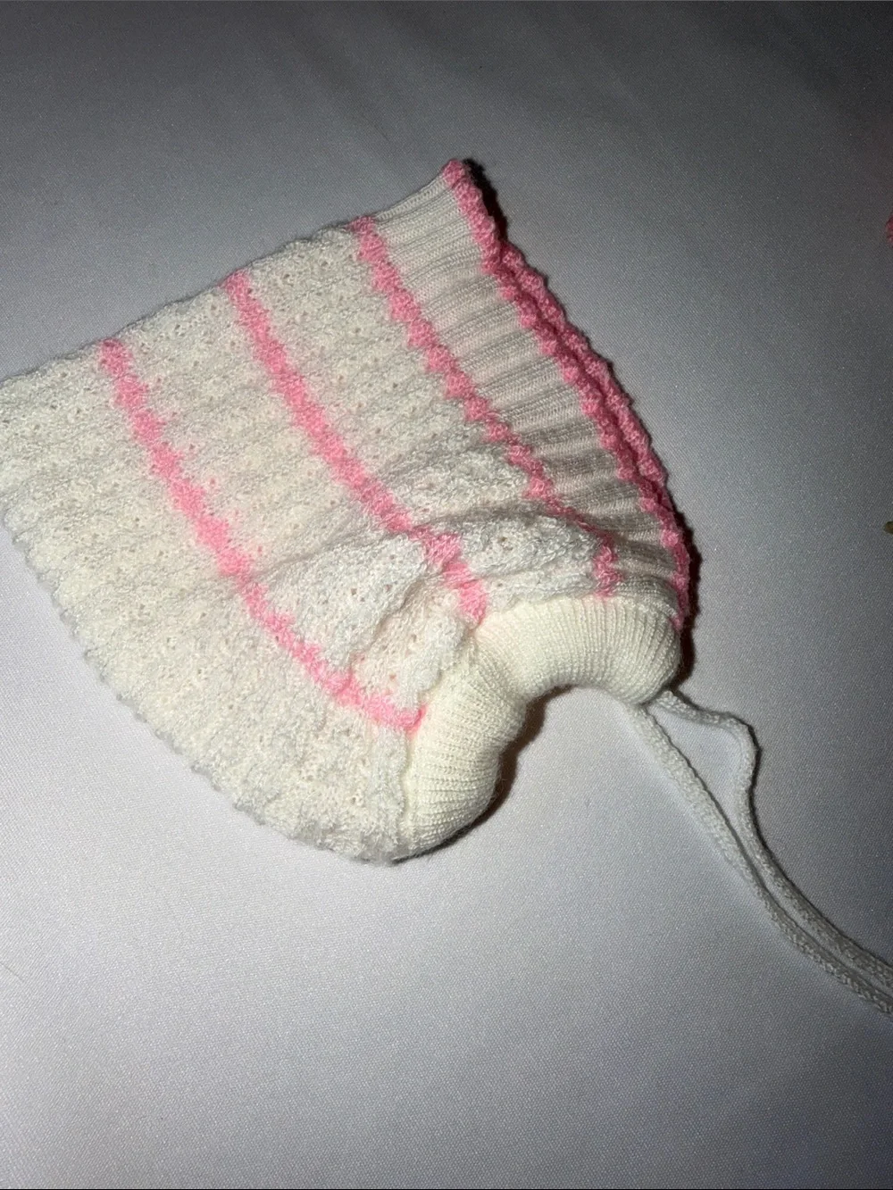Hand Crocheted Baby Infant Girl Sweater & Shoes & Bonnet Newborn Gift